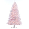 PULEO INTERNATIONAL 7.5 FT. PRE-LIT NOBLE FIR WHITE ARTIFICIAL CHRISTMAS TREE 600 UL LISTED CLEAR LIGHTS