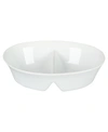 Bia Divided Oval Server Bowl In White