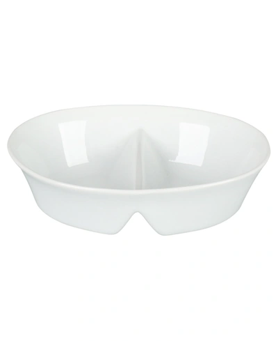 Bia Divided Oval Server Bowl In White