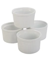 Bia Ceramic Ramekins, Set Of 4 In White