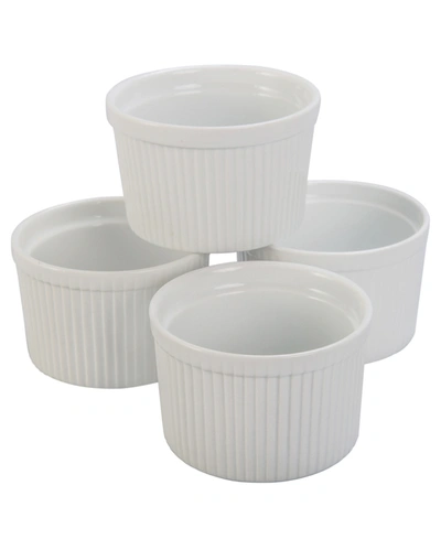 Bia Ceramic Ramekins, Set Of 4 In White