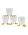 BIA CHICKEN FEET EGG CUPS, SET OF 4
