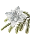 HOLIDAY LANE JEWELED ELEGANCE SILVER SEQUIN FLOWER CLIP ORNAMENT, CREATED FOR MACY'S