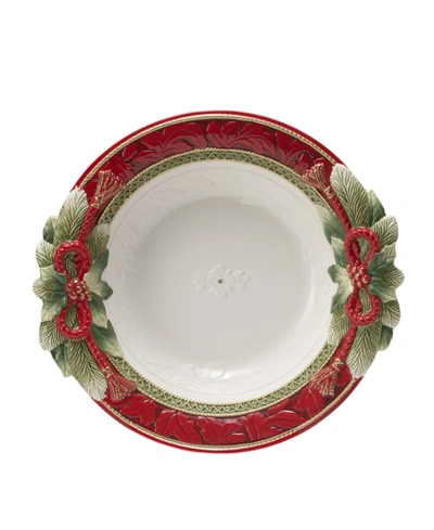 Fitz And Floyd Holiday Home Large Serve Bowl, 16" In Assorted
