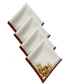Elrene Autumn Pumpkin Grove Fall Napkin, Set Of 4 In Multi