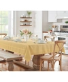 Elrene Elegance Plaid 52" X 52" Tablecloth In Gold