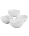Bia Textured 4-piece Dinner Bowl Set In White