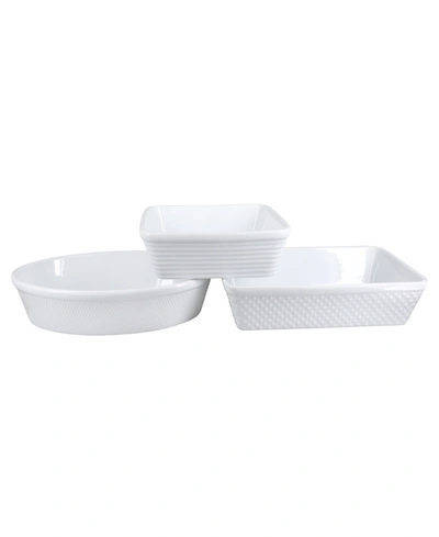 Bia Ceramic Bakeware 3 Piece Set In White