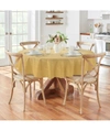 Elrene Elegance Plaid Round Tablecloth, 70" In Gold