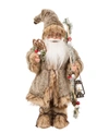 Glitzhome 18" H Santa Figurine In Brown