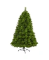 Nearly Natural Scotch Pine Artificial Christmas Tree With 300 Clear Led Lights In Green