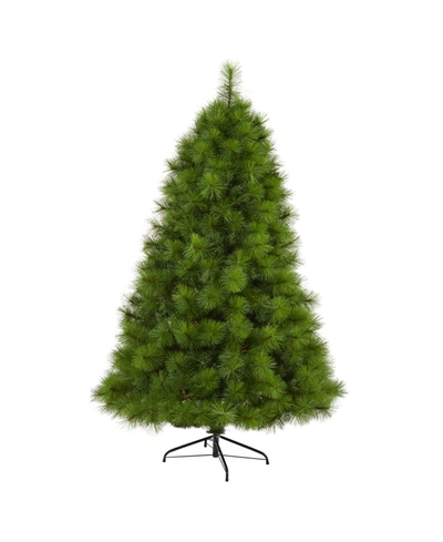 Nearly Natural Scotch Pine Artificial Christmas Tree With 300 Clear Led Lights In Green