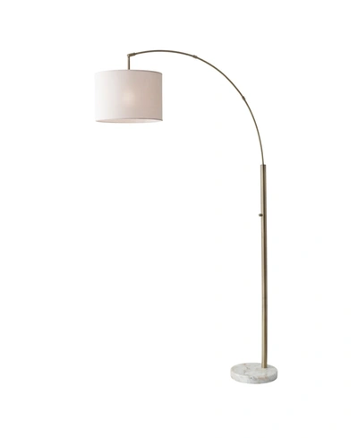 Adesso Bowery Arc Lamp In Brushed Steel