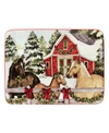 Certified International Homestead Christmas Rectangular Platter Large In Red/white