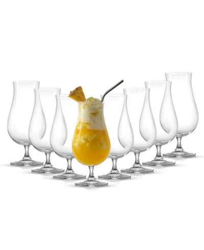 Joyjolt Terran Hurricane Cocktail Glasses, Set Of 8 In Clear