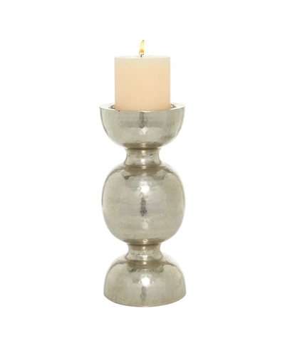 Rosemary Lane Glam Candlestick Holders In Silver-tone