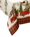 Elrene Vintage Christmas Tree Farm Holiday Rectangle Tablecloth 60" X 144" In Multi