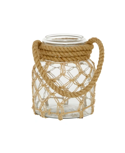 Rosemary Lane Coastal Lantern In Brown