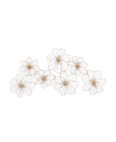 Rosemary Lane Modern Floral Wall Decor In Gold-tone