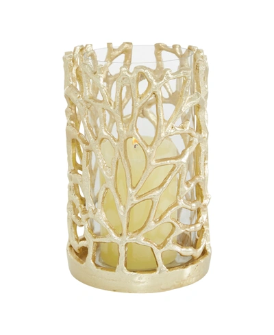 Rosemary Lane Coastal Candle Holder In Gold-tone