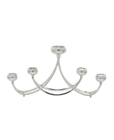 Rosemary Lane Candlestick Holders In Silver-tone