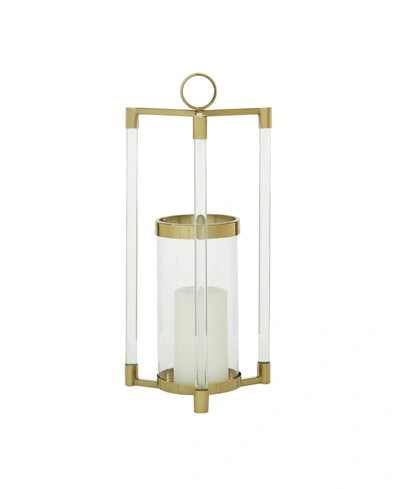 Rosemary Lane Contemporary Lantern In Gold-tone