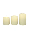 Rosemary Lane Traditional Candles, Set Of 3 In Yellow