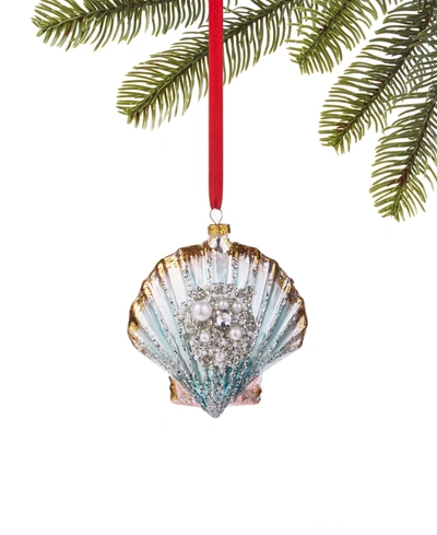 Holiday Lane Seaside Glass Seashell Ornament, Exclusively At Macy's