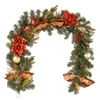NATIONAL TREE COMPANY 6'X12" DECORATIVE GARLAND WITH ORNAMENTS & BOWS