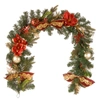 National Tree Company 6'x12" Decorative Garland With Ornaments & Bows In Green