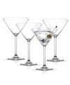 JOYJOLT OLIVIA MARTINI GLASSES, SET OF 4