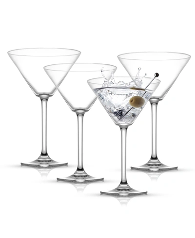 Joyjolt Olivia Martini Glasses, Set Of 4 In Clear