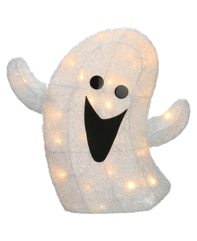 National Tree Company 16" Pre-lit Happy Waving Ghost In White