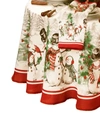 Elrene Snowman Winterland Holiday Snowflake Round Tablecloth In Multi