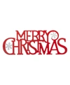 Glitzhome Metal Merry Christmas Wall Decor, 24" In Red