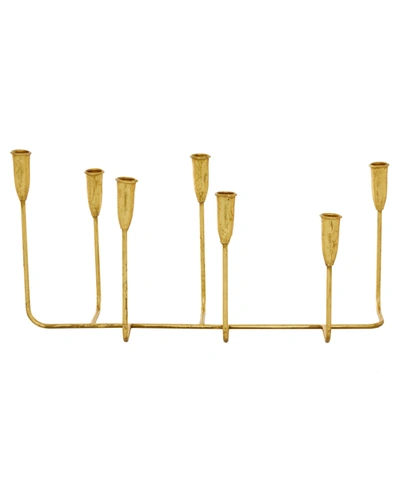 Cosmoliving By Cosmopolitan Contemporary Candlestick Holders In Gold-tone