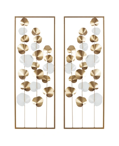 Rosemary Lane Modern Floral Wall Decor, Set Of 2 In Multi