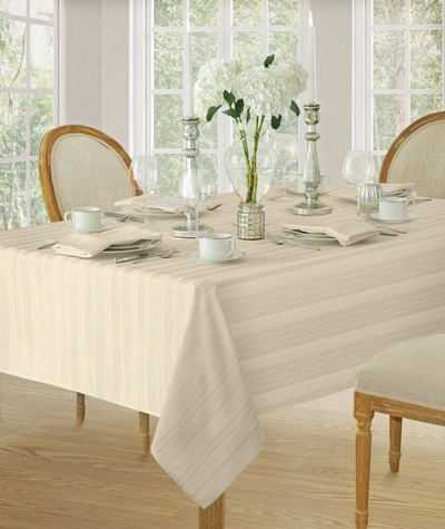 Elrene Denley Stripe 60"x 84" Tablecloth In Ivory