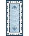 Laural Home Happy Hanukkah Tablecloth, 144" X 70" In Open Blue