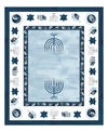 Laural Home Happy Hanukkah Tablecloth, 70" X 84" In Open Blue