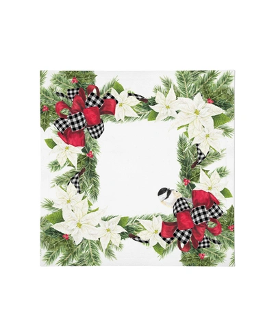 Laural Home Christmas Trimmings Napkin Set, 20" X 20" In White
