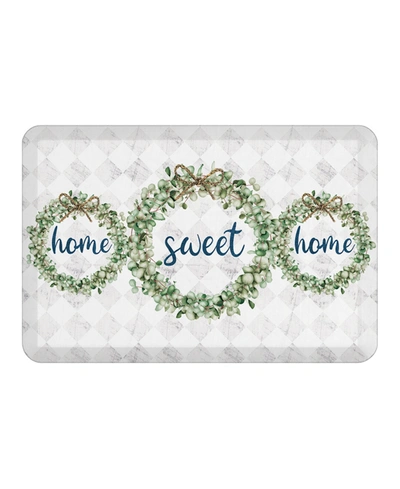 Laural Home Home Sweet Home Kitchen Mat, 20" X 30" In Silver-tone