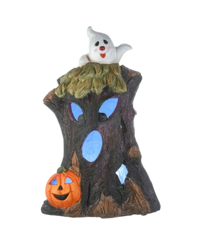 National Tree Company 18" Haunted Tree Trunk With Led Light In Brown