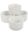 Bia Ceramic Ramekins, Set Of 4 In White