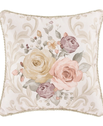 Royal Court Chardonnay Decorative Pillow, 16" X 16" In Ivory