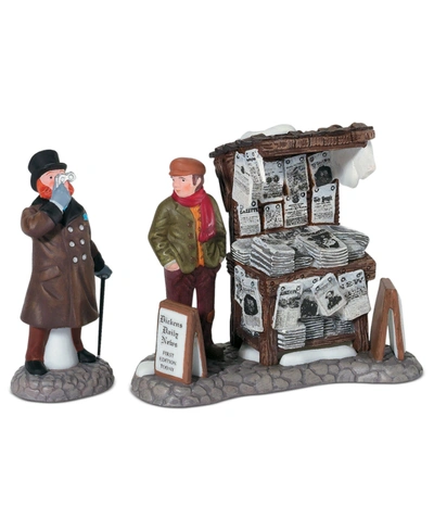 Department Five Dickens' Village Set Of 2 London Newspaper Stand Collectible Figurine