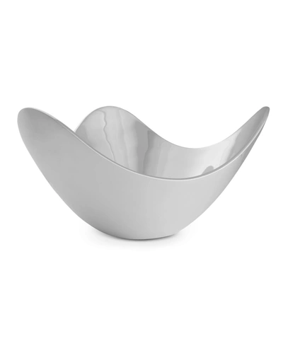 Nambe Grande Wave Bowl In Silver-tone