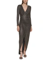 VINCE CAMUTO PETITE METALLIC-KNIT GOWN