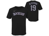 Nike Colorado Rockies Youth Name And Number Player T-shirt Charlie Blackmon In Black