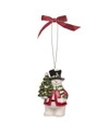 Spode Snowman Ornament In White Multi